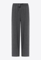 Jil Sander Wide-Leg Cashmere Drawstring Pants Gray J40KA0017 J13204-030