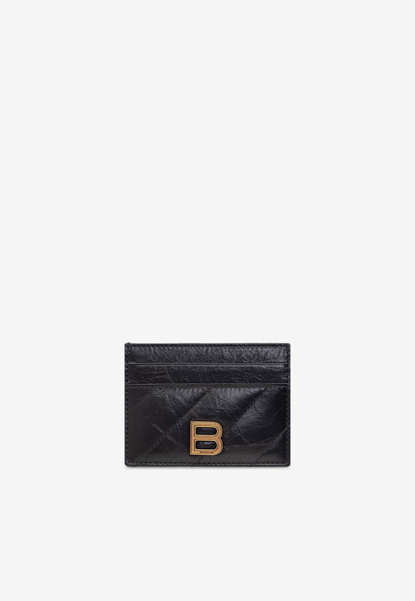 Balenciaga Crush Quilted Leather Cardholder 766467 210J1-1000