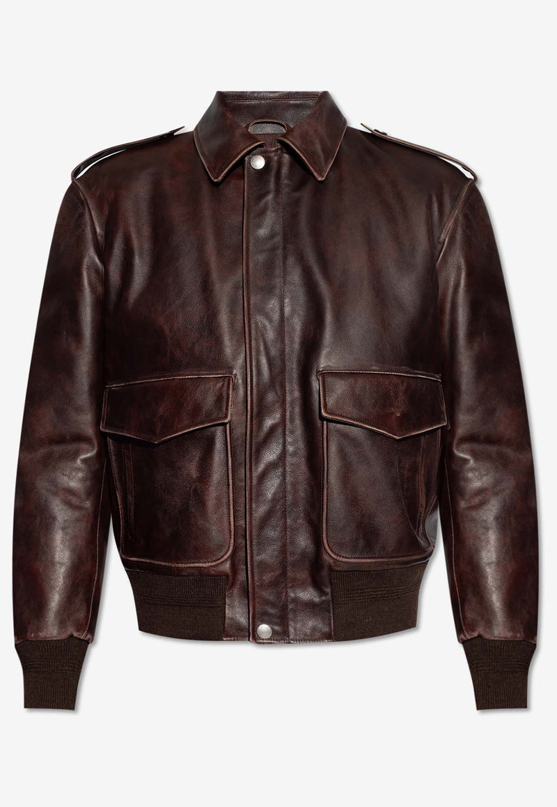 Bally Zip-Up Leather Jacket MLE02M VT435-U806