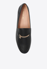 Coach Hanna Leather Chain Loafers Black CB989 0-BLK