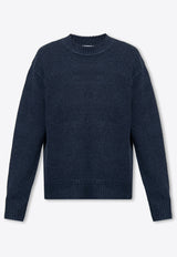 Acne Studios Ribbed Knit Wool Blend Sweater Navy FN-MN-KNIT000441 B60278-BG3-NAVY