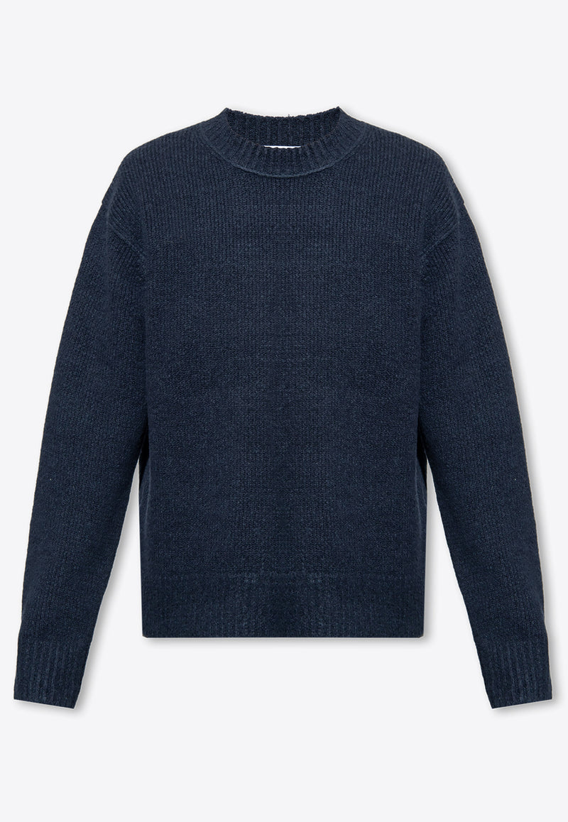 Acne Studios Ribbed Knit Wool Blend Sweater Navy FN-MN-KNIT000441 B60278-BG3-NAVY