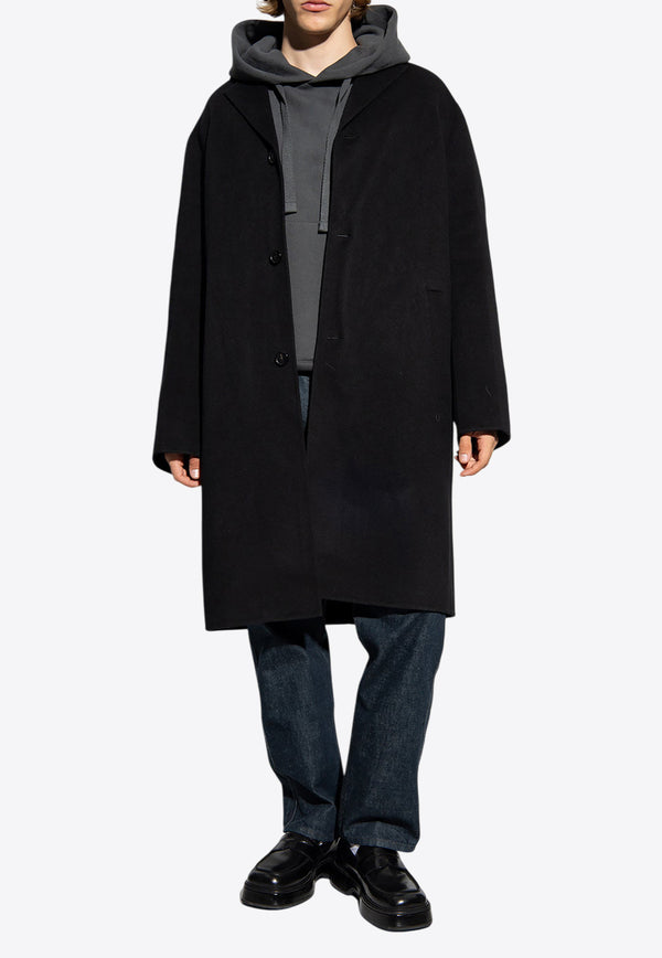 Acne Studios Single-Breasted Wool Coat Black FN-MN-OUTW000910 B90668-900-BLACK