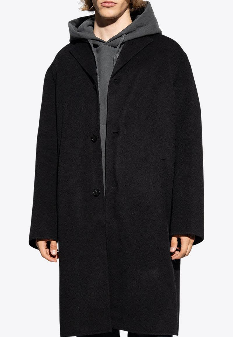 Acne Studios Single-Breasted Wool Coat Black FN-MN-OUTW000910 B90668-900-BLACK