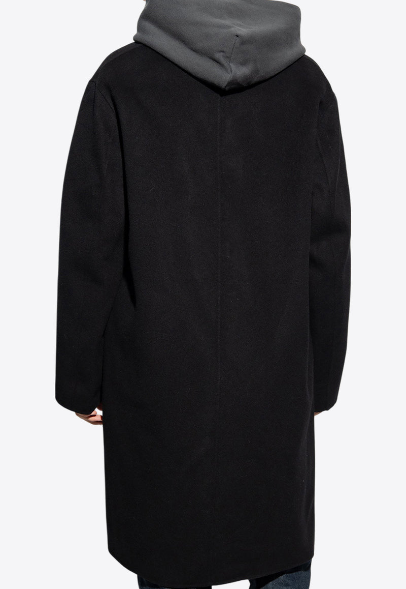 Acne Studios Single-Breasted Wool Coat Black FN-MN-OUTW000910 B90668-900-BLACK