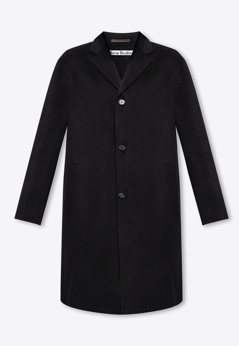 Acne Studios Single-Breasted Wool Coat Black FN-MN-OUTW000910 B90668-900-BLACK