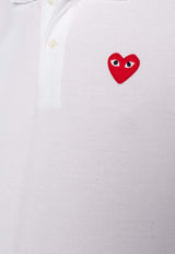 Comme Des Garçons Play Heart Patch Polo T-shirt White P1T006 0-B