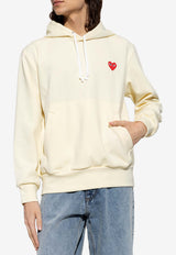 Comme Des Garçons Play Embroidered Heart Hooded Sweatshirt Yellow P1T174 0-3