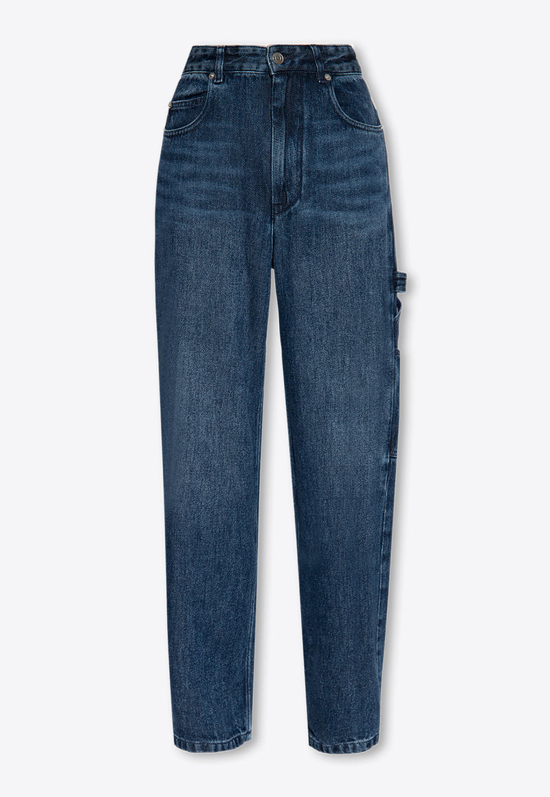 Isabel Marant Etoile Bymara Straight-Leg Jeans Blue PA0195FA A1H37E-BLUE