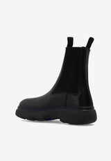 Burberry Creeper Leather Chelsea Boots Black 8076670 A1189-BLACK