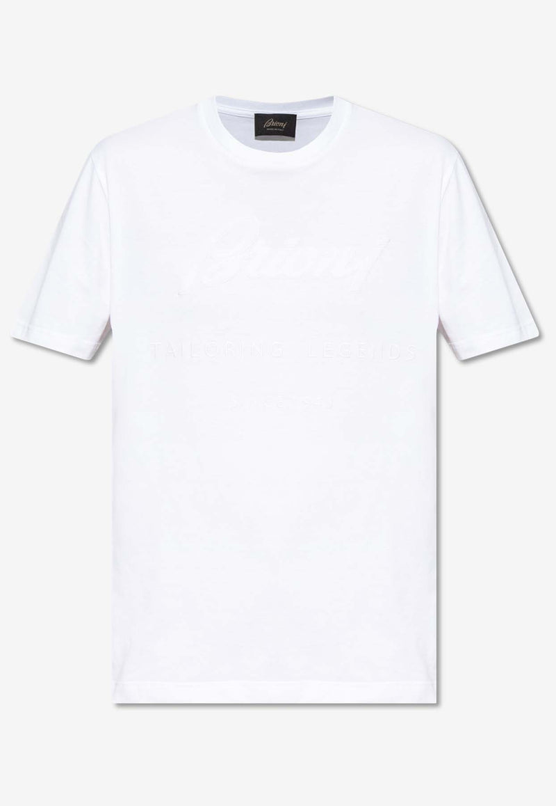 Brioni Logo-Printed Crewneck T-shirt UJCH0L OA621-9000