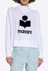 Isabel Marant Etoile Kilsen Logo Print Sweatshirt White TS0002FA A1N09E-WHITE