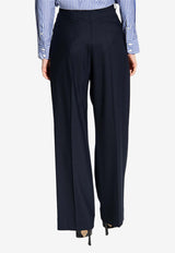 Victoria Beckham Wool-Blend Tailored Pants 1124WTR005117A 0-MIDNIGHT