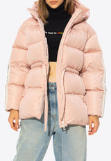 Palm Angels Logo Down Jacket Pink PWED020F23 FAB001-3003