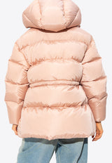 Palm Angels Logo Down Jacket Pink PWED020F23 FAB001-3003