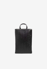 Bottega Veneta Intrecciato Leather Laptop Bag Black 765767 V2HL1-8803