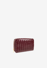 Bottega Veneta Medium Intrecciato Leather Pouch Bag Burgundy 766291 V3IV0-2247