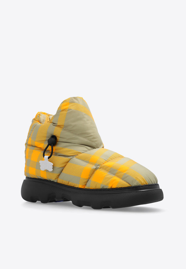 Burberry Quilted Check Snow Boots Yellow 8074743 B7311-HUNTER IP CHK