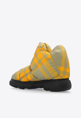 Burberry Quilted Check Snow Boots Yellow 8074743 B7311-HUNTER IP CHK