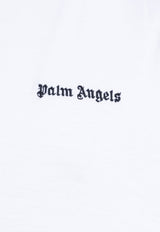 Palm Angels Logo Embroidered Crewneck T-shirt White PMAA089F23 JER001-0110