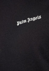 Palm Angels Logo Embroidered Crewneck T-shirt Black PMAA089F23 JER001-1001