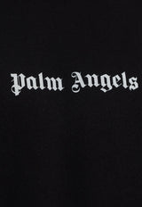 Palm Angels Logo Embroidered Crewneck Sweatshirt Black PMBA074F23 FLE003-1001