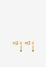 Salvatore Ferragamo Large Gancini Crystal Stud Earrings Gold 760122 STUD STR 12D 696573 STUD GCRYST/OROGLUC