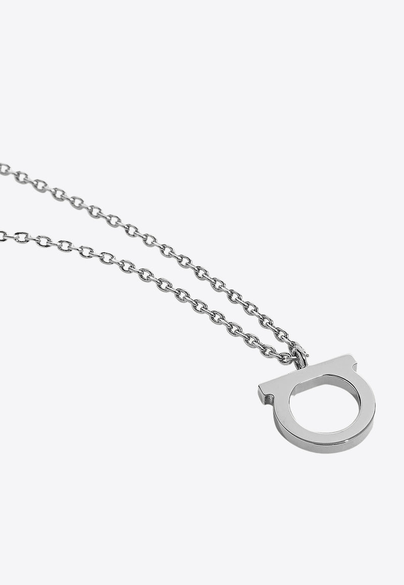 Salvatore Ferragamo Gancini Silver Chain Necklace Silver 760133 NKL GANCI 12 696659 COLLOGANCIOPLDLUCIDO