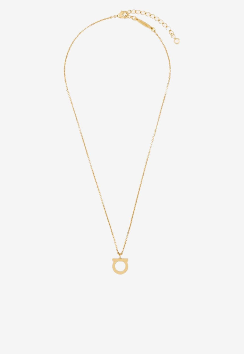 Salvatore Ferragamo Large Gancini Chain Necklace Gold 760133 NKL GANCI 12 696658 GCOLLO/OROGVLC