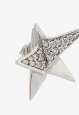 Salvatore Ferragamo Crystal-Embellished Star Earrings 760647 EAR ORIGSTRA 764388 PLD/CRYST Silver