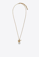 Salvatore Ferragamo Crystal-Embellished Star Chain Necklace Gold 760653 NKL ORIGPERL 764393 ORO/CRYST