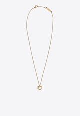 Salvatore Ferragamo Gancini Pendant Chain Necklace Gold 760672 NKL EVOXMINI 765594 ORO CHIARO