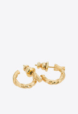 Salvatore Ferragamo Twist Gancio Hoop Earrings 760712 EAR TORCSMAL 770555 ORO