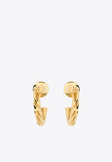 Salvatore Ferragamo Twist Gancio Hoop Earrings 760712 EAR TORCSMAL 770555 ORO