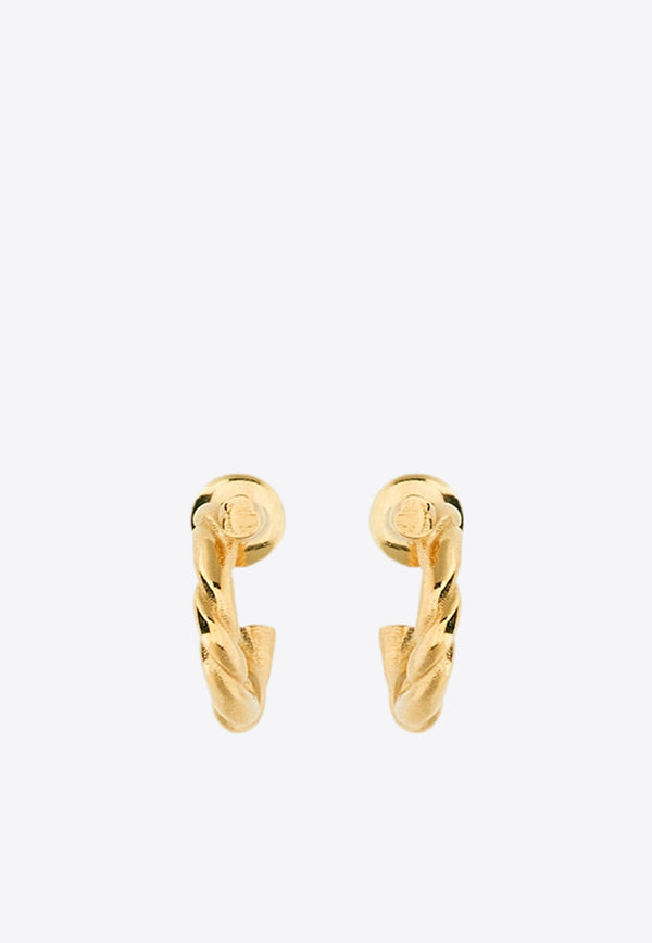 Salvatore Ferragamo Twist Gancio Hoop Earrings 760712 EAR TORCSMAL 770555 ORO