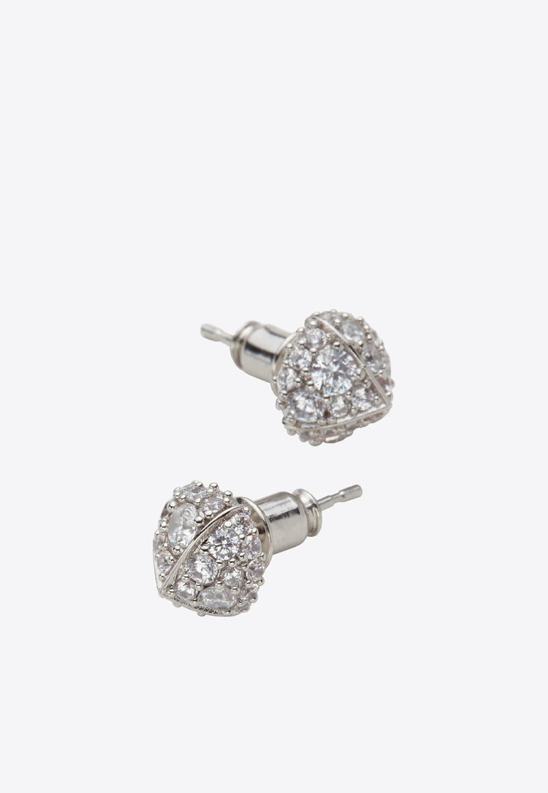 Salvatore Ferragamo Crystal-Embellished Stud Earrings 760715 EAR GMINISTR 770707 PLD/CRYSTAL