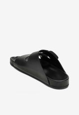 Balenciaga Sunday Leather Sandals 761726WCEA1/O_BALEN-1000 Black