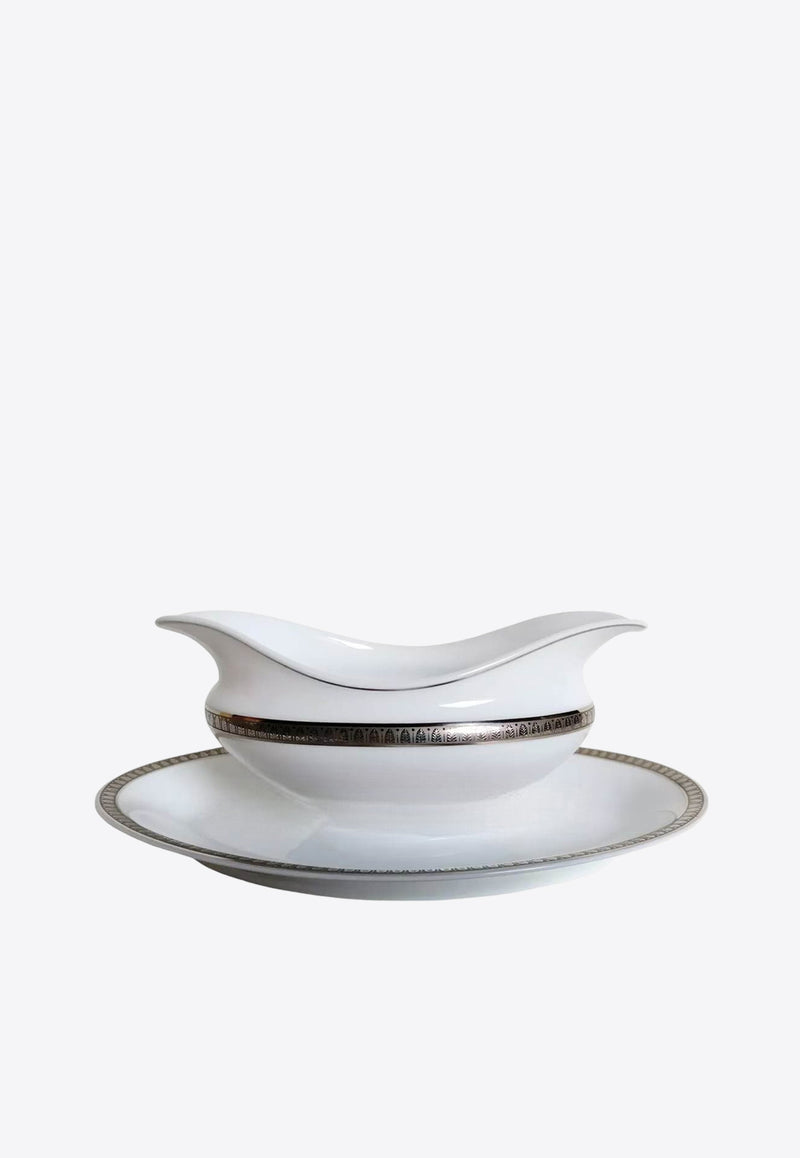 Christofle Malmaison Gravy Boat with Underplate White 7645330