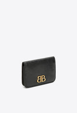 Balenciaga Monaco Leather Cardholder 7656312AAXB/O_BALEN-1000 Black