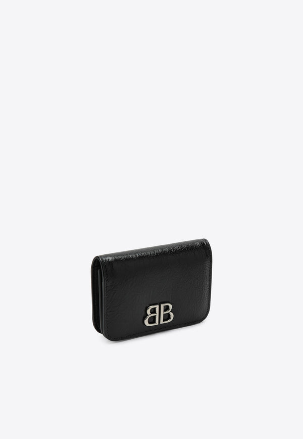 Balenciaga Monaco Leather Wallet Black 7656312AAYP/P_BALEN-1000