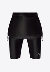 Adidas By Stella McCartney Roll Top Logo Cycling Shorts Black IN3647 0-BLACK