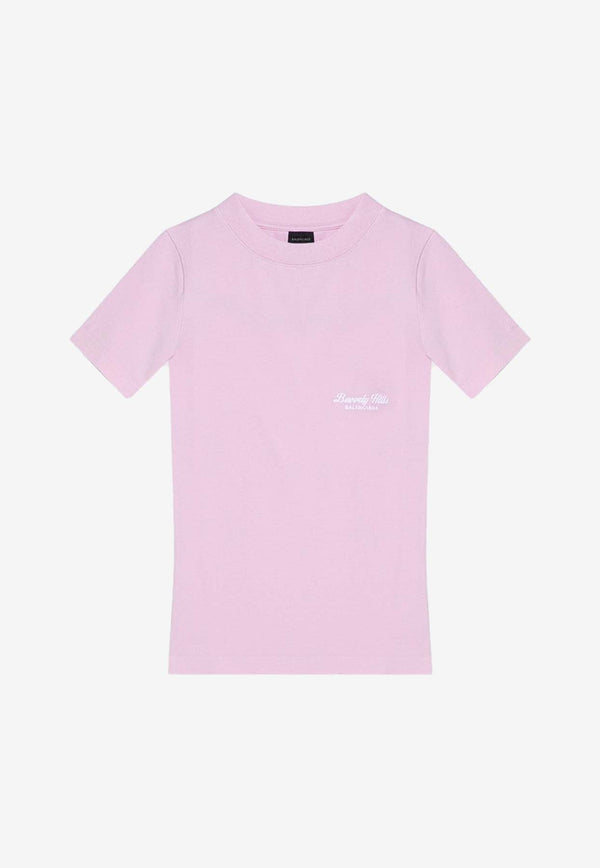 Balenciaga Beverly Hills Short-Sleeved T-shirt 768075TQVS5/P_BALEN-5708 Pink