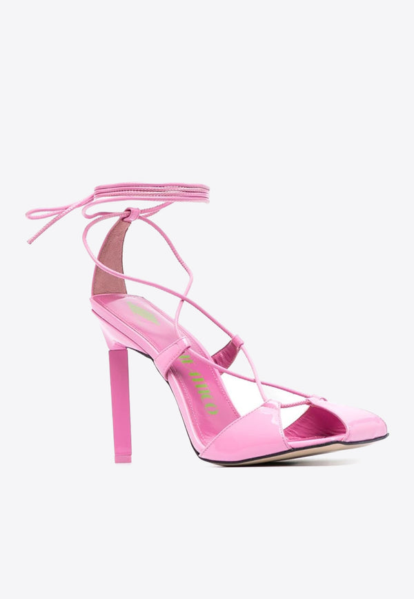 The Attico Adele 105 Calf Leather Sandals Pink 236WS411L002_315