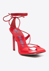 The Attico Adele 105 Calf Leather Sandals Red 236WS411V015_010