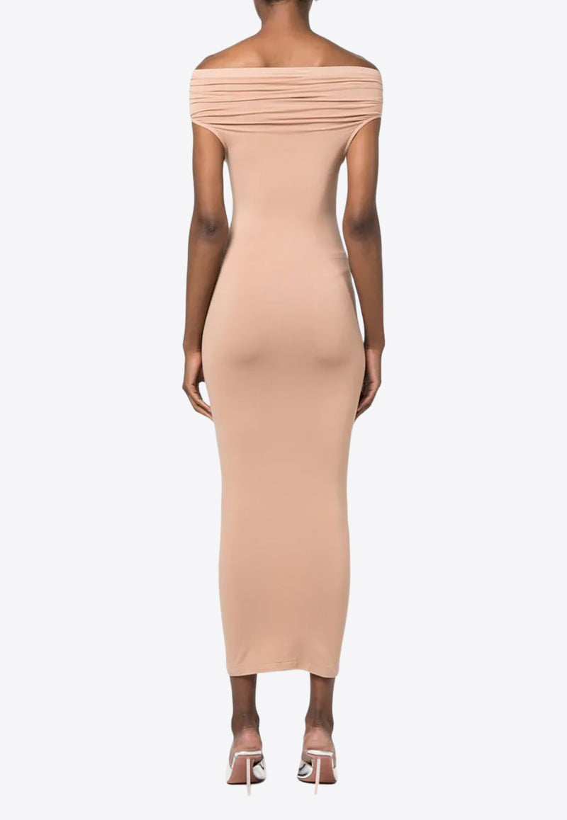 Wolford Off-Shoulder Midi Dress Pink 50796_4853