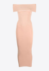 Wolford Off-Shoulder Midi Dress Pink 50796_4853