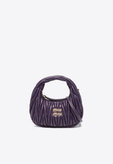 Miu Miu Mini Wander Quilted Leather Hobo Bag Purple 5BP078VOOON88_F0030