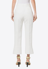 MSGM Cropped Flared Pants White 3541MDP07237612_02