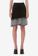 JW Anderson Distressed Crystal-Embellished Skirt SK0156PG1056_999 Black