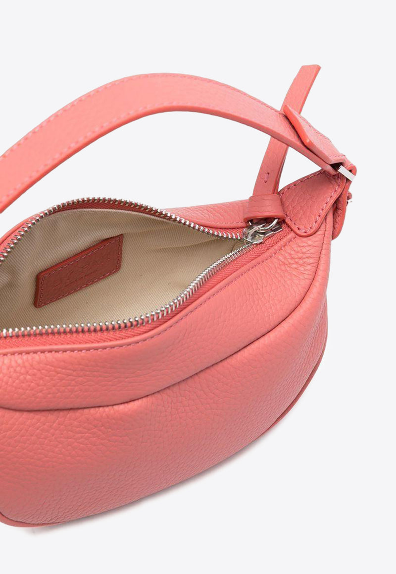 By Far Pebbled Leather Shoulder Bag Pink 22PFAMINOSLMFTSMA